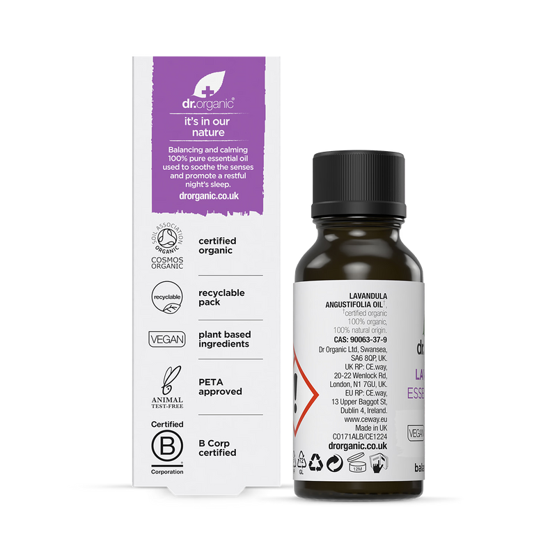 Dr Organic lavender pure essential oil 10ml - British product
