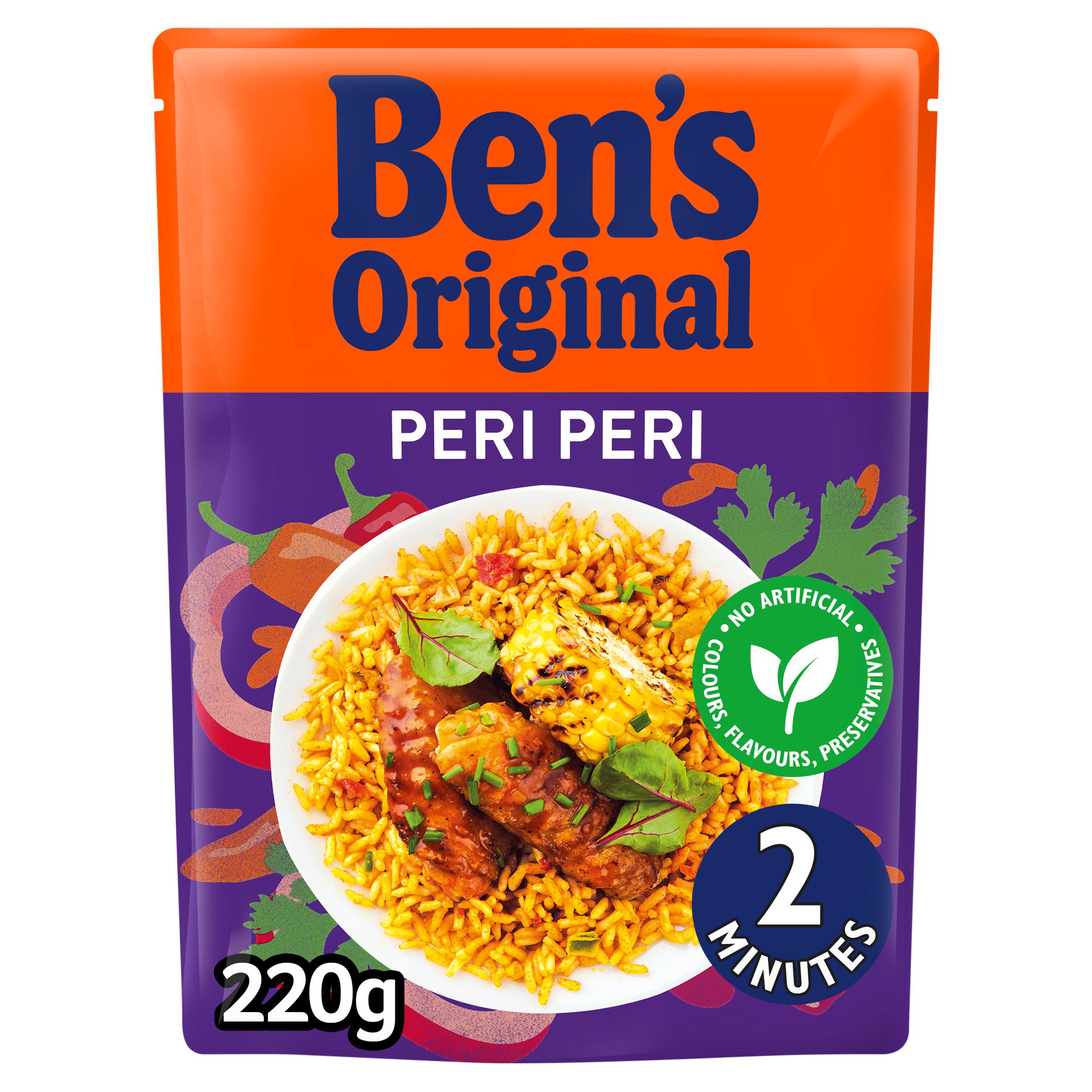 Ben's Original Peri Peri Microwave Rice 220g GOODS Sainsburys   