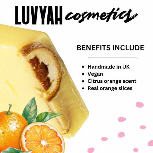 LUVYAH Cosmetics Soap Bar Orange Bliss 1 Bar, UK version