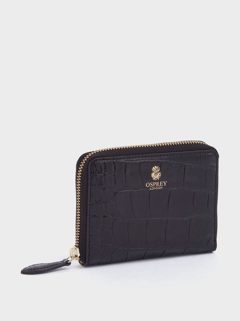 Osprey London Wentworth medium leather zip purse - British product