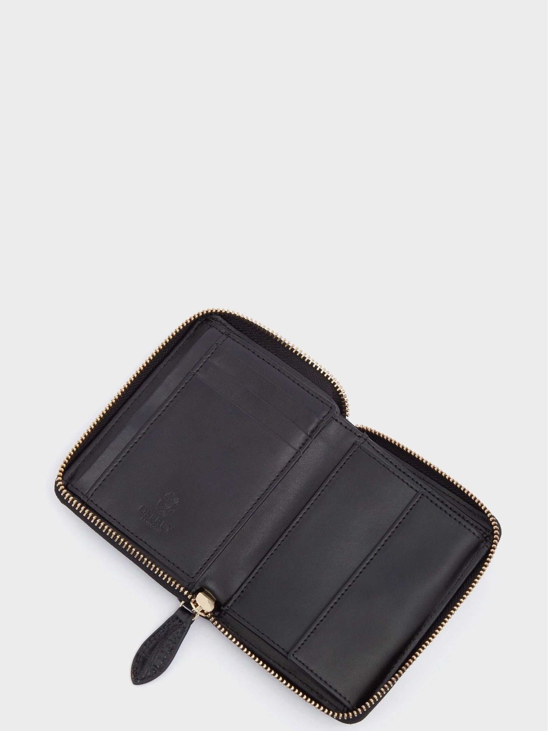 Osprey London Wentworth medium leather zip purse - British product