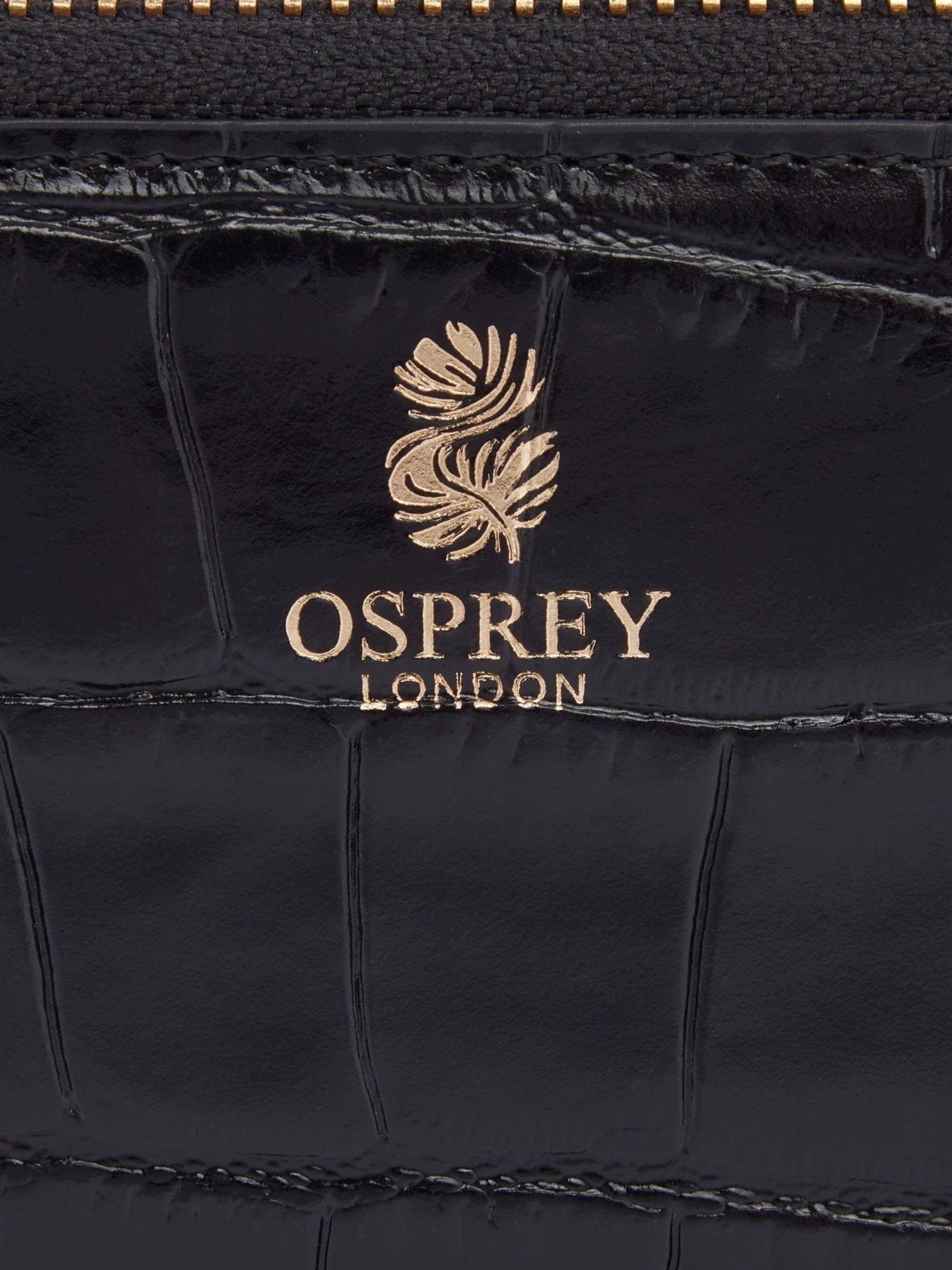 Osprey London Wentworth medium leather zip purse - British product