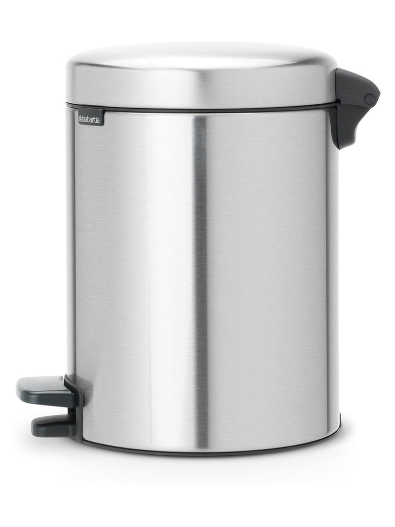Brabantia Matt Steel Fingerprint Proof NewIcon pedal bin 5L - British product