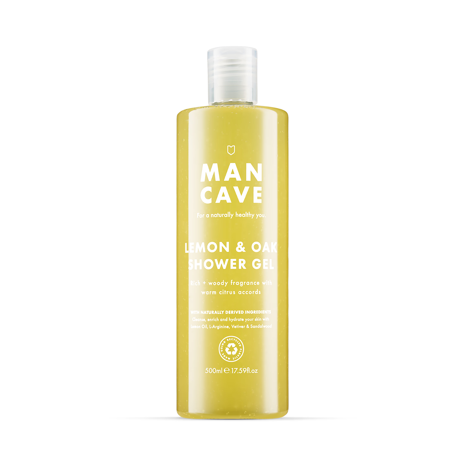 Mancave shower gel lemon oak 500ml, imported from the UK