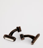 Tateossian Spazio square mother-of-pearl cufflinks - British product