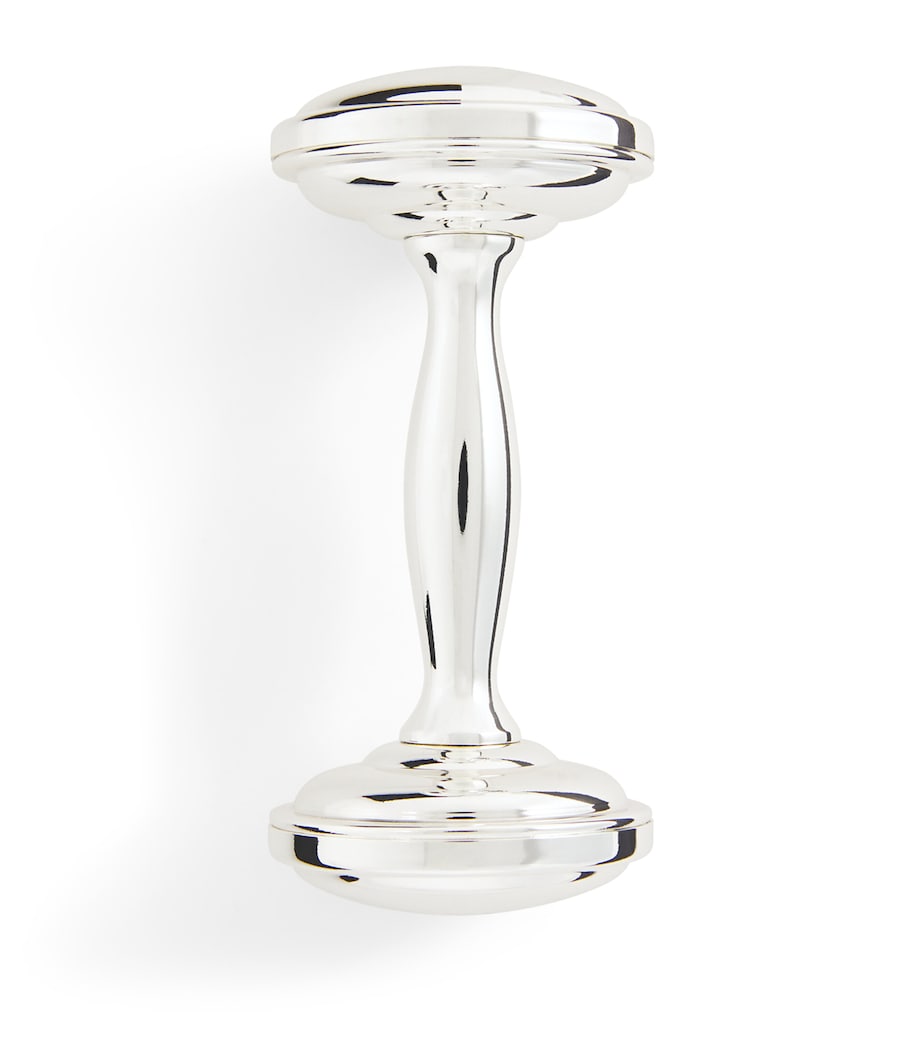 Harrods silver-plated baby rattle H9cm W5cm (British brand)