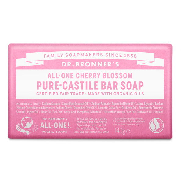 Dr Bronner Cherry Blossom Bar Soap - 140g GOODS Superdrug   