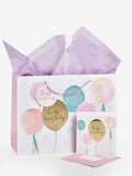 Next pink pastel balloon gift bag and card set, UK version