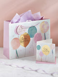 Next pink pastel balloon gift bag and card set, UK version