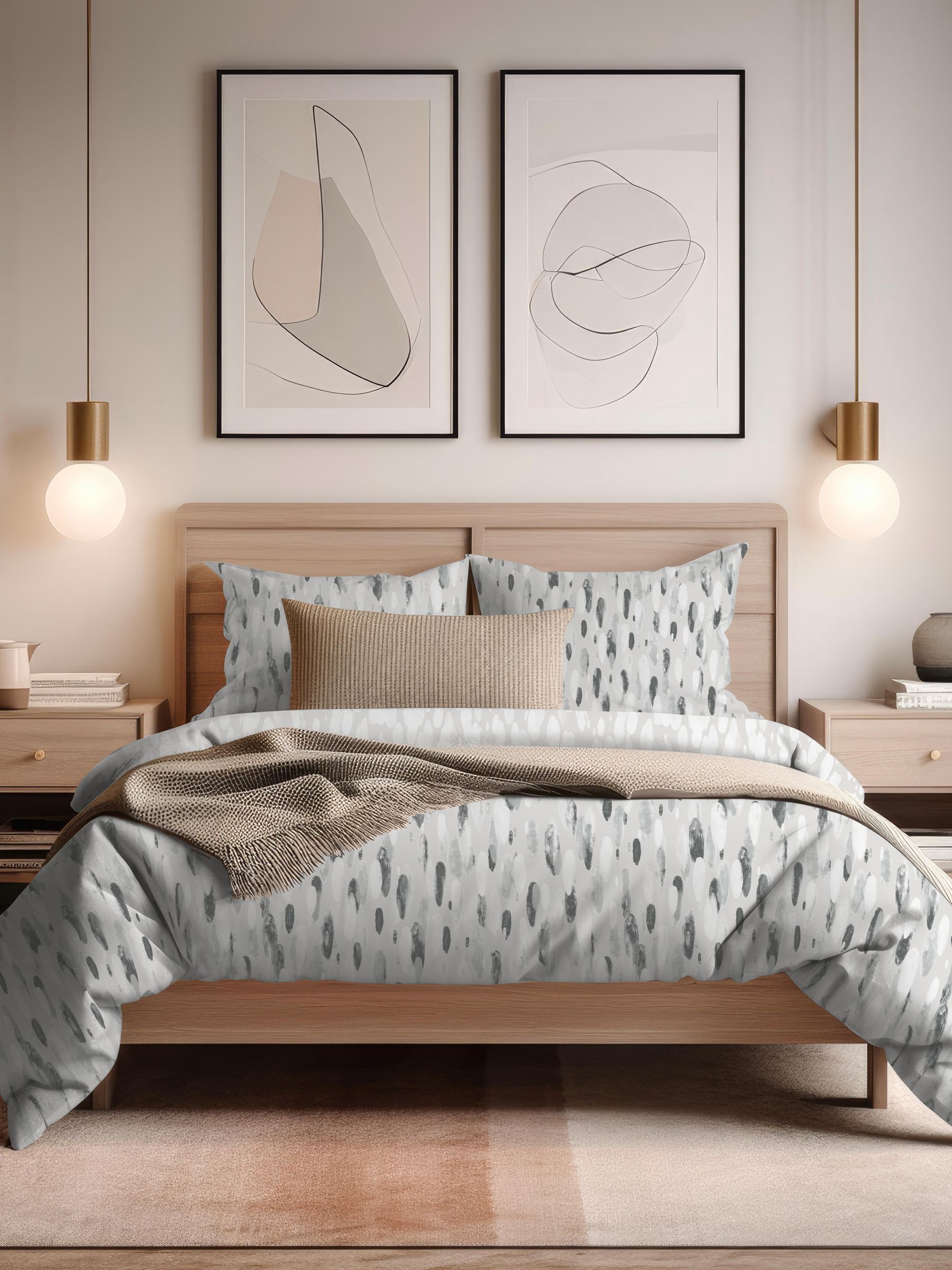 Copenhagen Home Rayne Charcoal Duvet Cover Set - British product