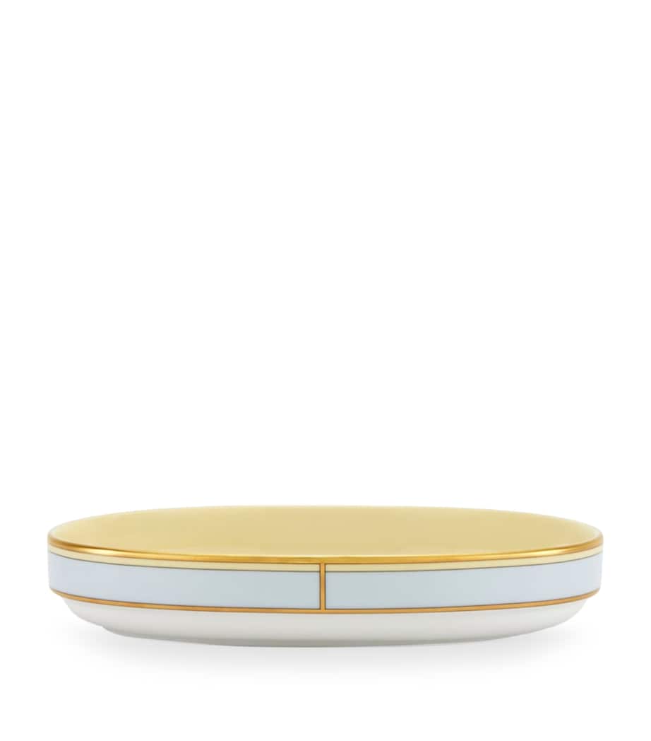 GINORI 1735 porcelain Colonna Diva Giallo pickle dish 21.5cm, UK version