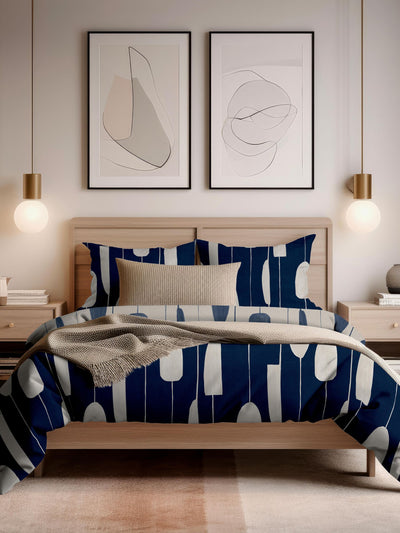Next Copenhagen Home Navy Luka Duvet Cover Set- Buy online at McGrocer