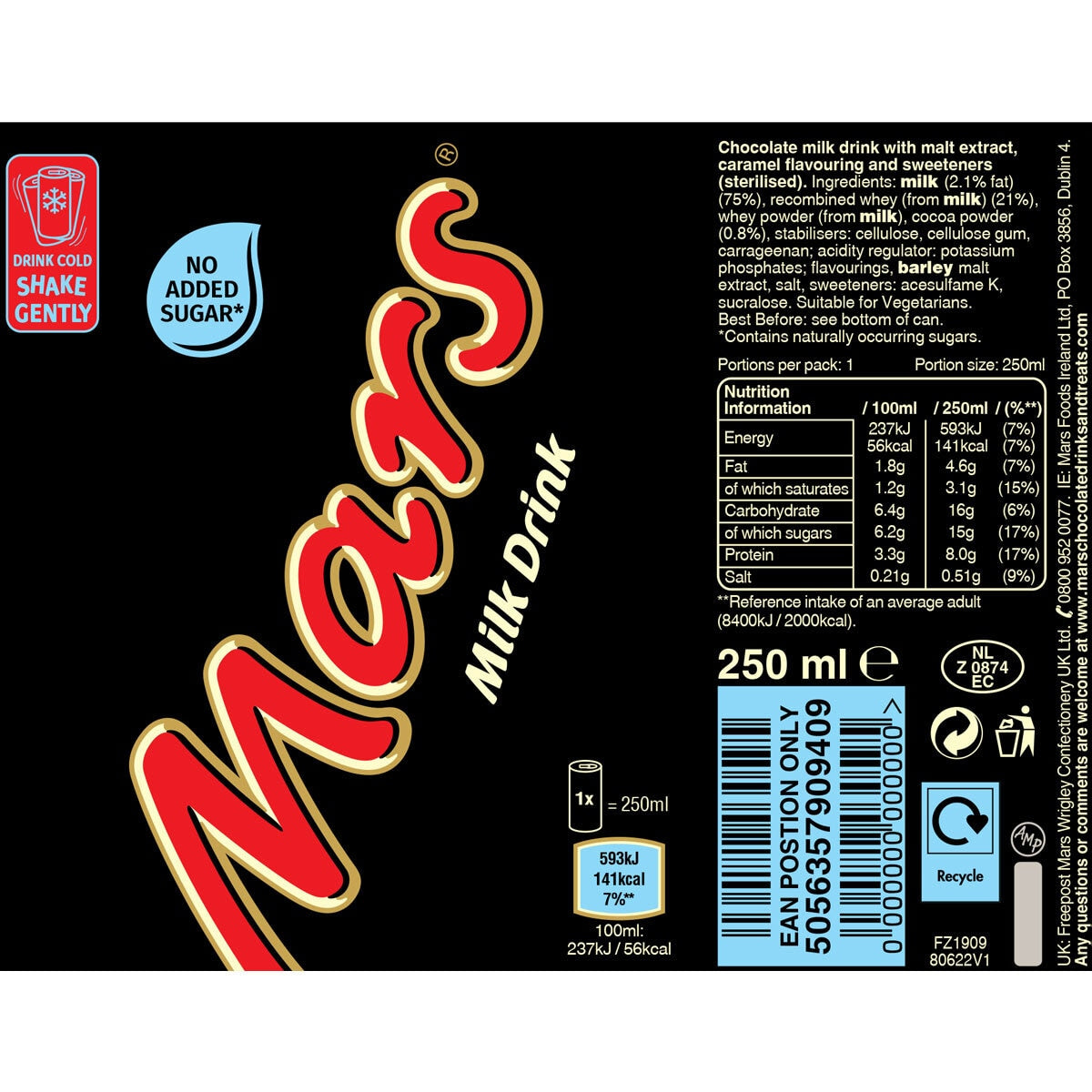 Mars Chocolate Milk Drink Caramel 3L - British product