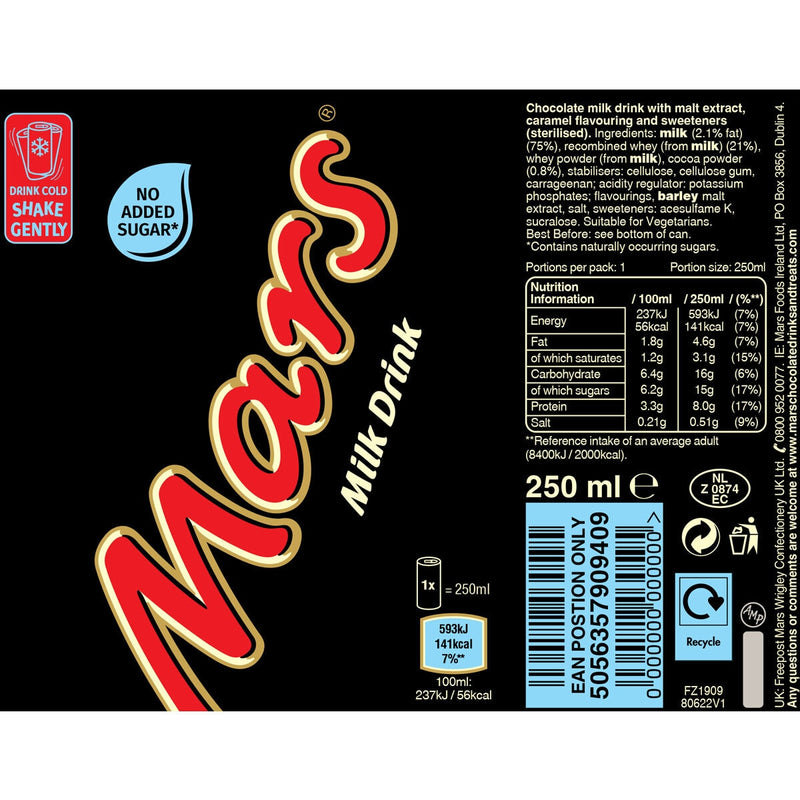 Mars Chocolate Milk Drink Caramel 3L - British product