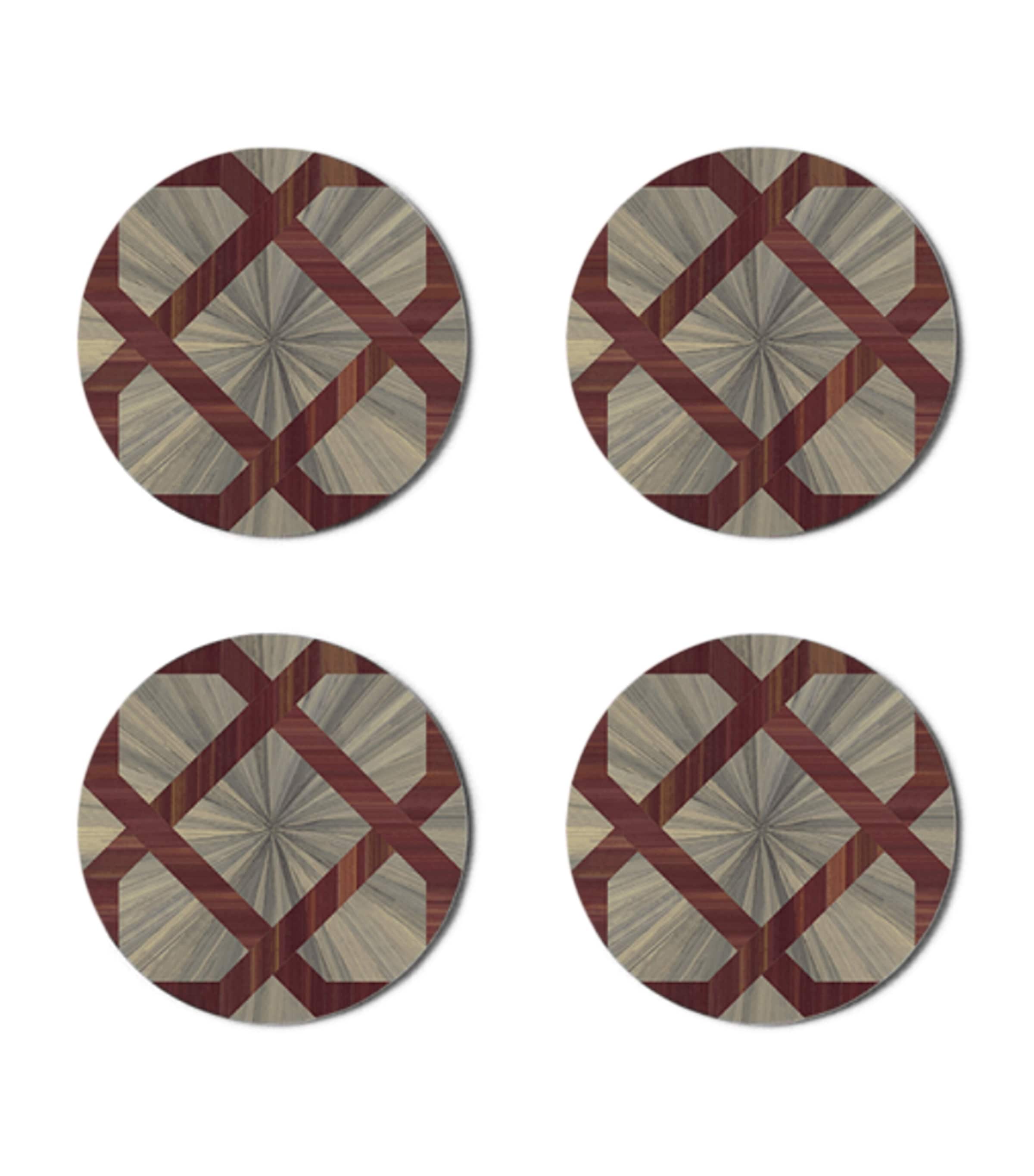 Hestia Arabesque round coasters set of 4, UK version