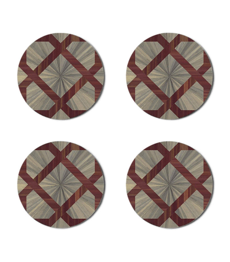 Hestia Arabesque round coasters set of 4, UK version