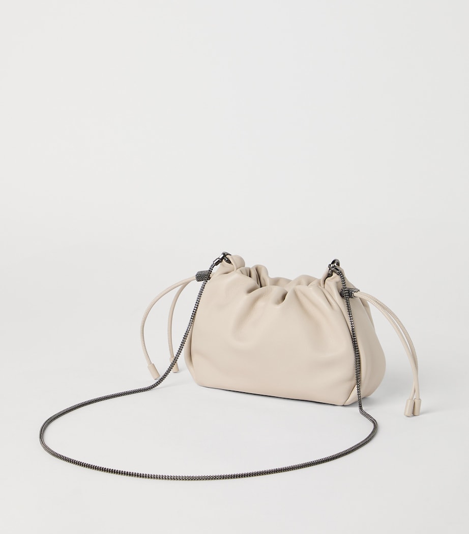 Brunello Cucinelli mini leather Mellow bucket bag (British brand)