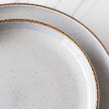 Over & Back stoneware dinnerware set 16-piece light grey (British brand)
