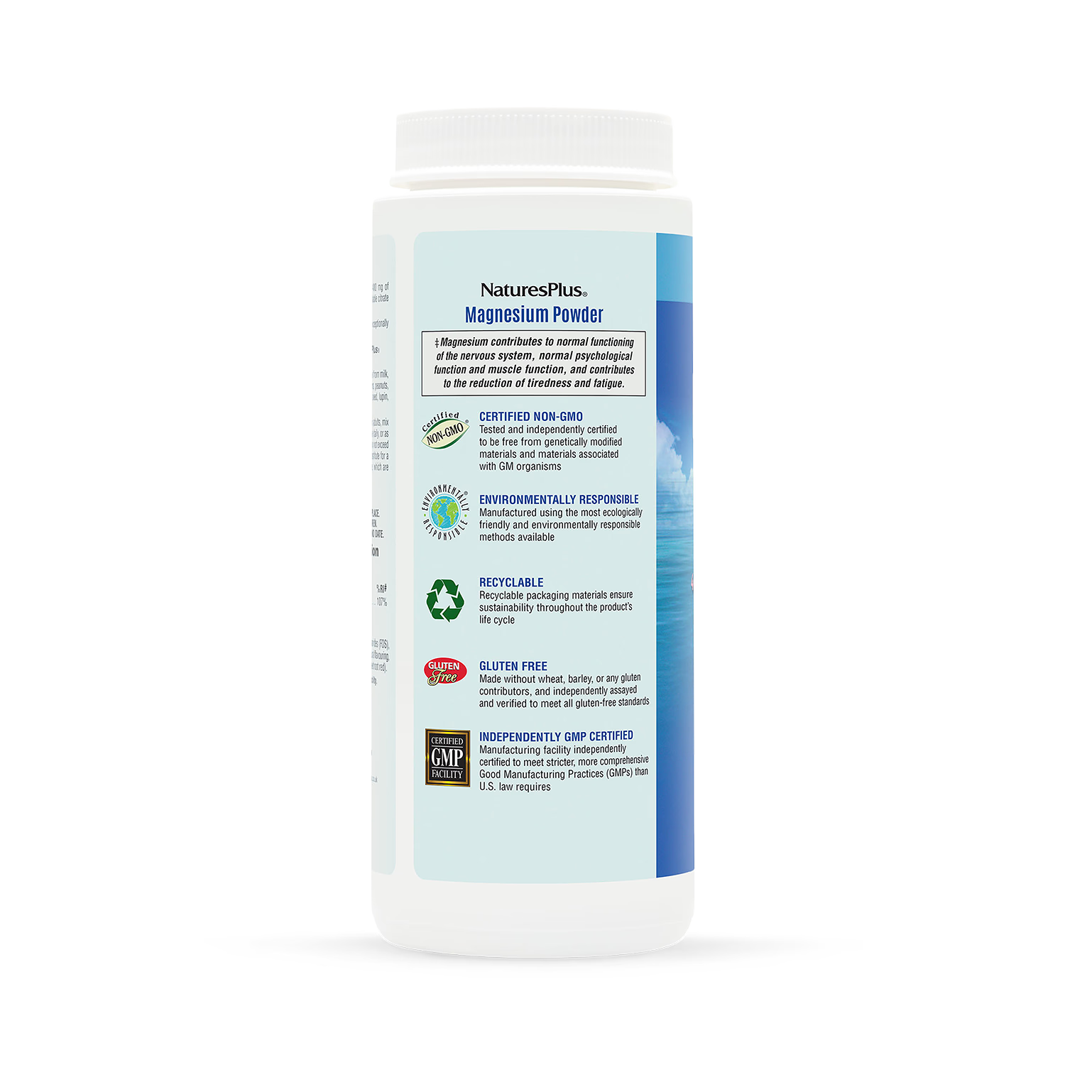 NaturesPlus Magnesium Powder Pink Lemonade 408g, UK version