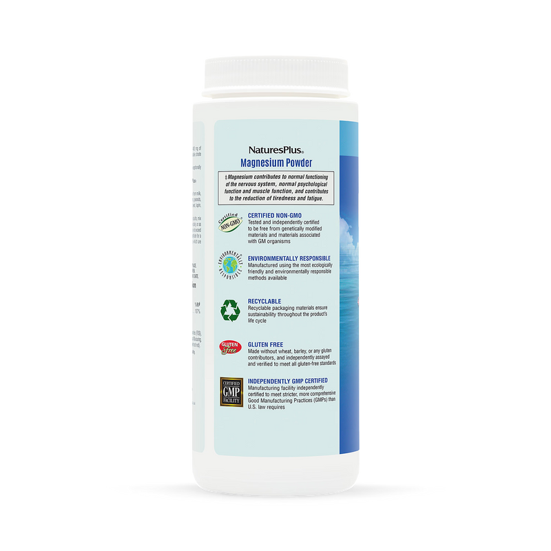 NaturesPlus Magnesium Powder Pink Lemonade 408g, UK version