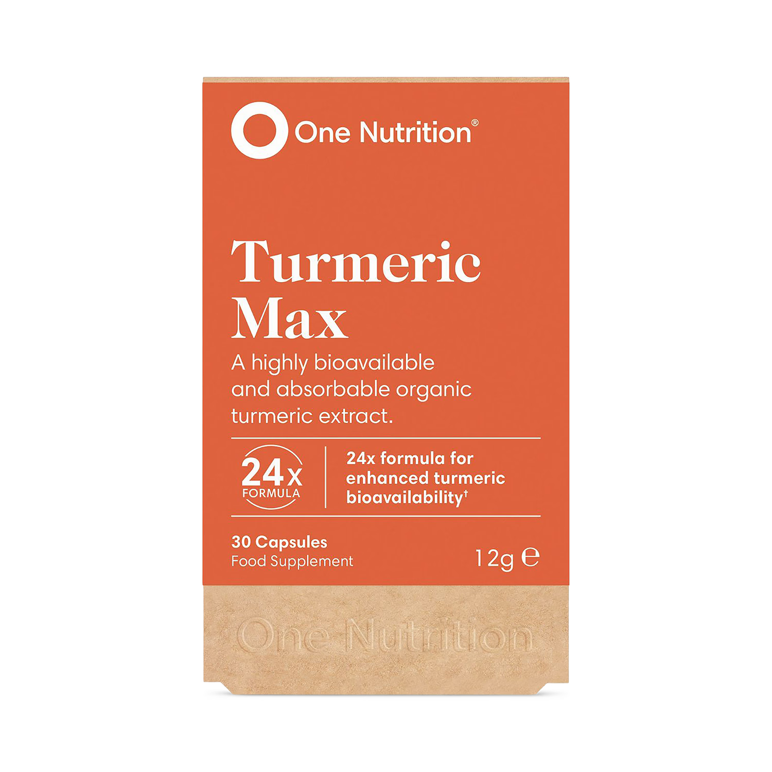 One Nutrition Organic Turmeric Max supplement 30 capsules - British product
