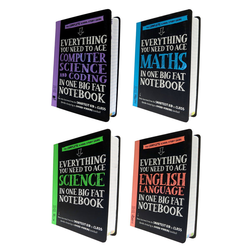 Big Fat Notebooks study guide set Maths English Science Computer Science, imported from the UK