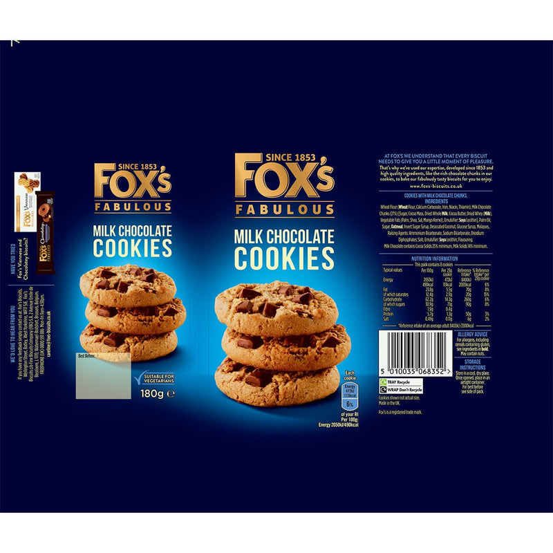 Fox's chocolate cookies assortment 8 x 180g - British product