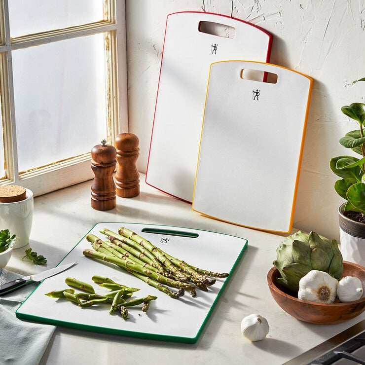 Henckels 3-piece cutting board set in grey and white (British brand)