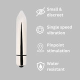 Loving Joy single speed silver bullet vibrator - British product