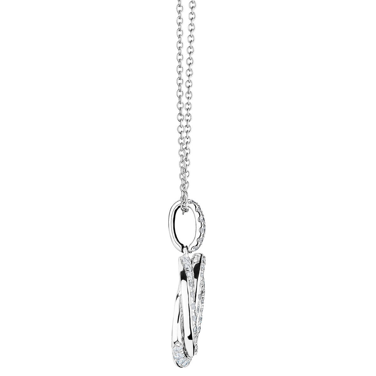 Costco diamond knot pendant 0.39ctw 18ct white gold, imported from the UK