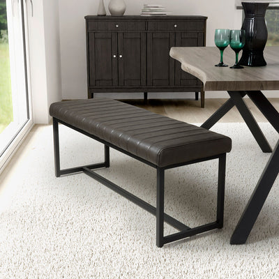 Costco UK Shankar Archer Grey Faux Leather Dining Bench- Buy online at McGrocer