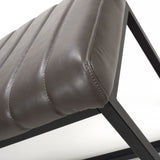 Shankar Archer grey faux leather dining bench, UK version