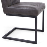 Shankar grey faux leather cantilever dining chair 2 pack, UK version