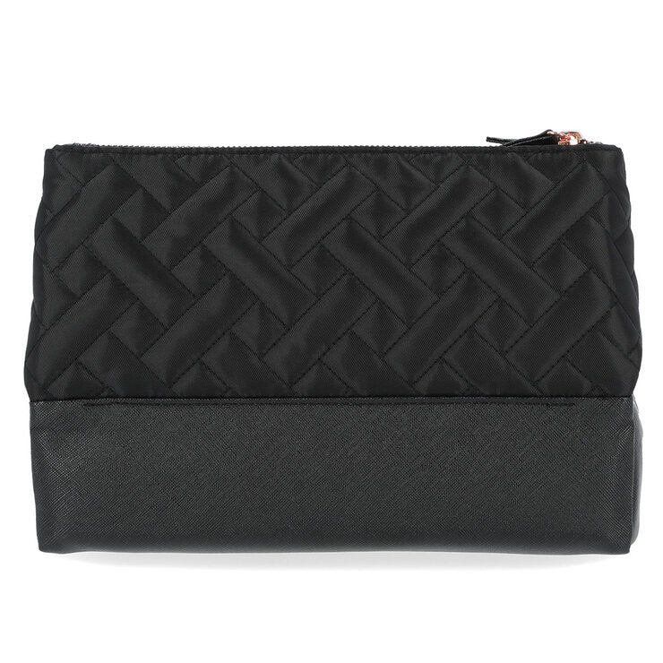 Tahari cosmetic bag with three sections (British brand)