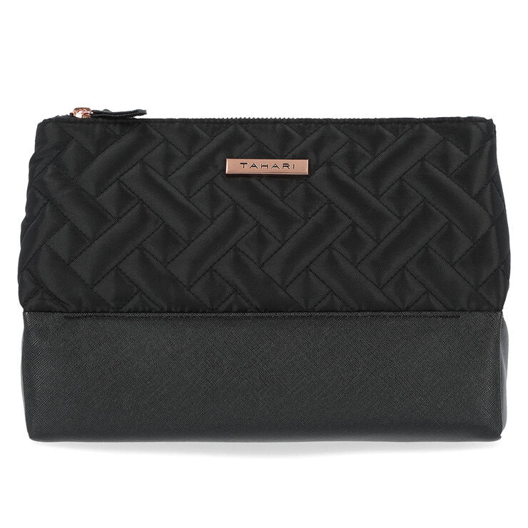 Tahari cosmetic bag with three sections (British brand)
