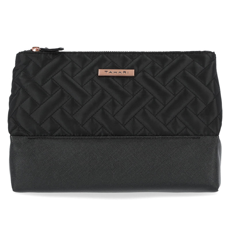 Tahari cosmetic bag with three sections (British brand)