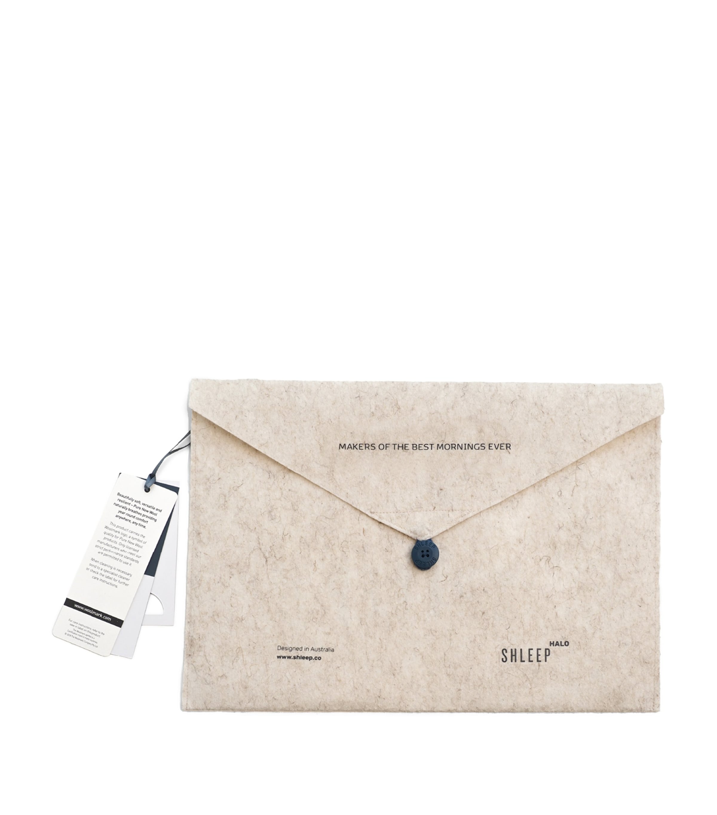 SHLEEP Merino Jersey Pillowcase Pair 50cm x 75cm (British brand)