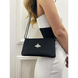 SVNX crossbody bag black with bee embellishment one size - British product