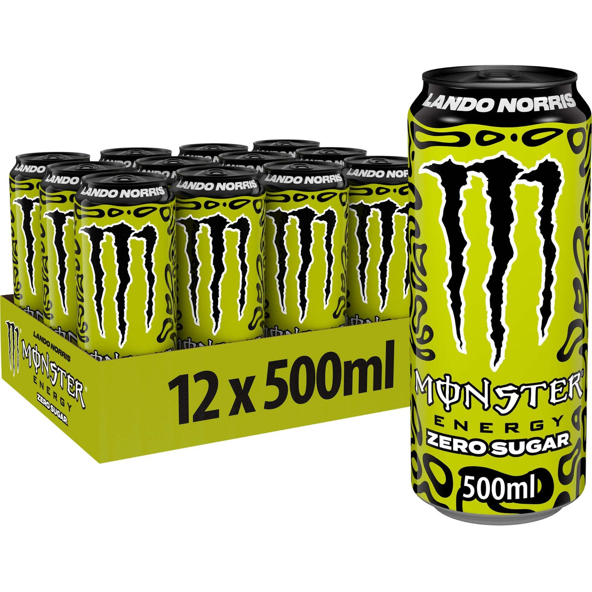 Monster Energy Zero Sugar Lando Norris 12 x 500ml, imported from the UK