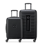 Delsey 2 piece hardside trunk set black or silver, UK version