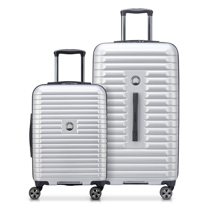 Delsey 2 piece hardside trunk set black or silver, UK version