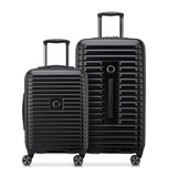 Delsey 2 piece hardside trunk set black or silver, UK version