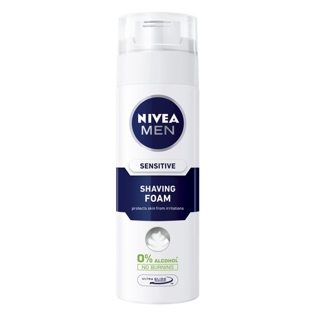 NIVEA MEN Sensitive Shaving Foam with 0 % Alcohol    200ml GOODS M&S   