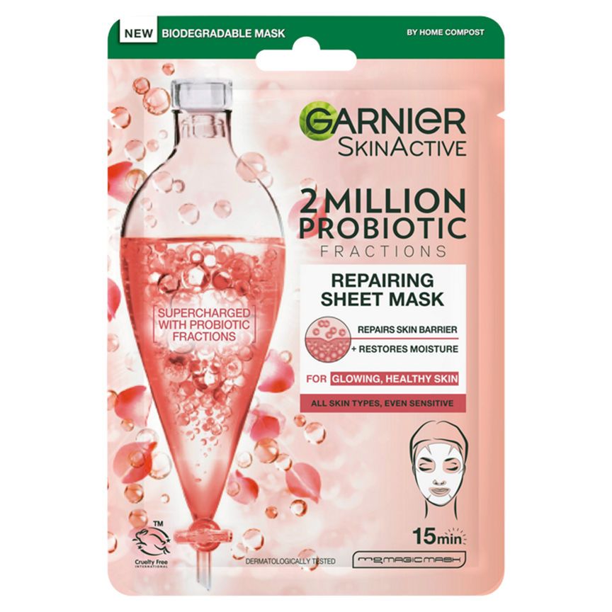 Garnier SkinActive Probiotic Repairing Sheet Mask with 2 Million Probiotic Fractions GOODS ASDA   