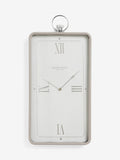 Brompton grey rectangular wall clock (53x25.5x5cm), UK version