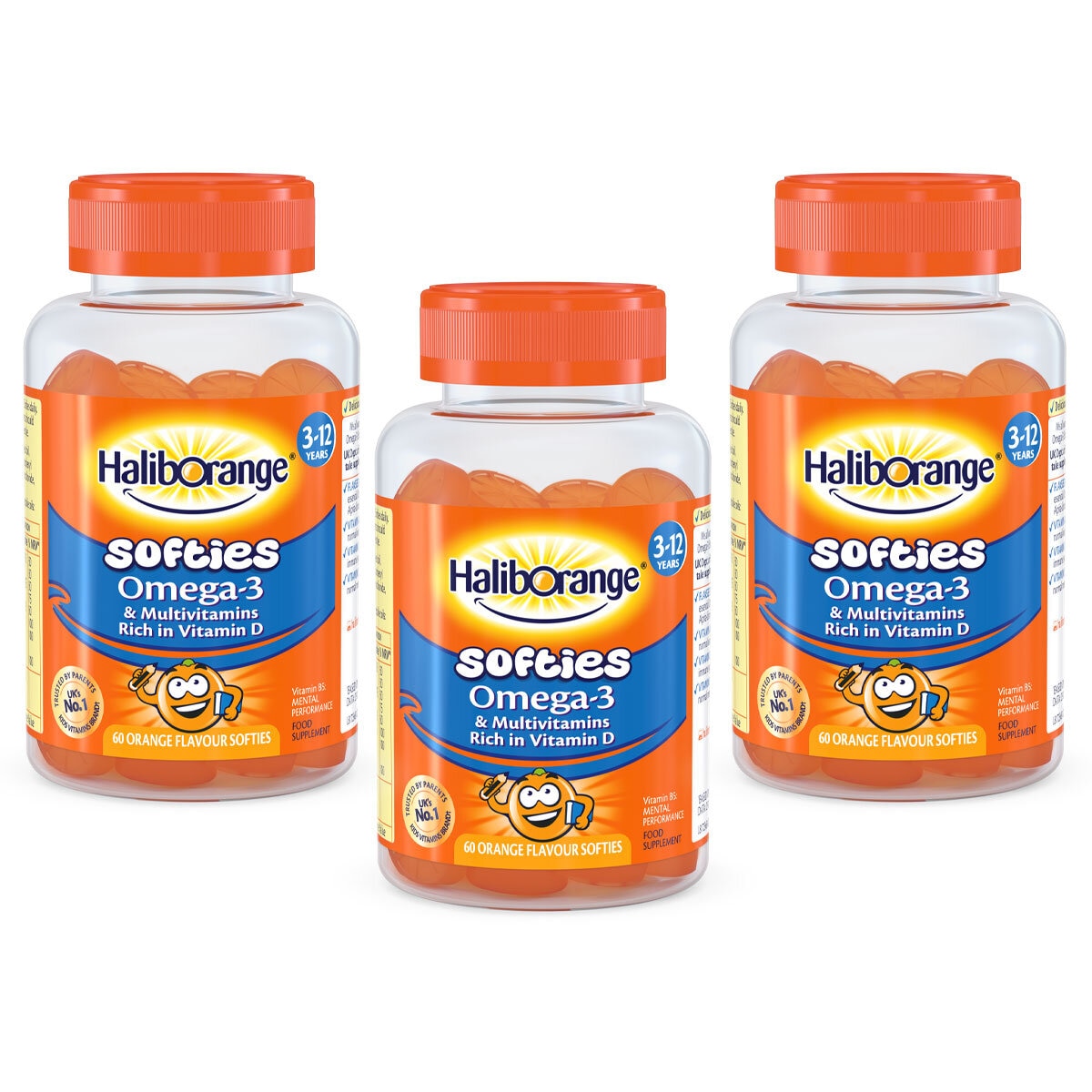 HalibOrange Softies Omega-3, 3 x 60 Count GOODS Costco UK