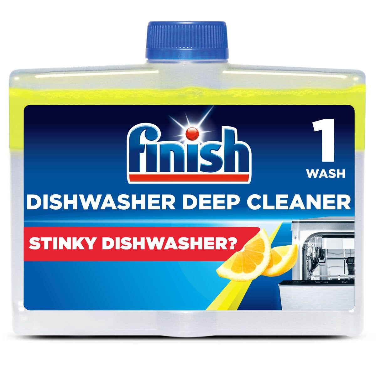 Finish Lemon Sparkle Dishwasher Cleaner, 4 x 250ml GOODS Costco UK