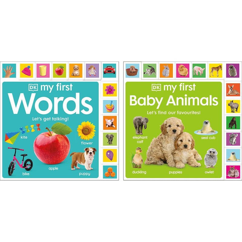 My First Board Books Set - Words & Baby Animals or Nature & Farm (2 Board Books)