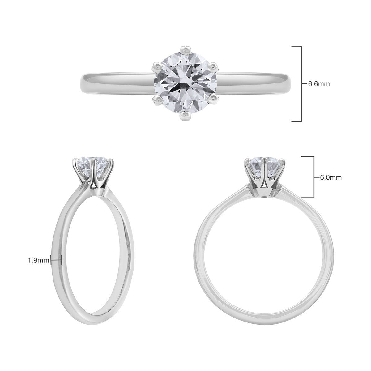 Costco 0.70ct diamond solitaire ring in platinum, imported from the UK