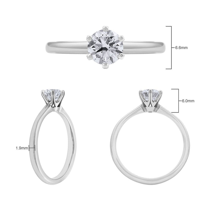 Costco 0.70ct diamond solitaire ring in platinum, imported from the UK